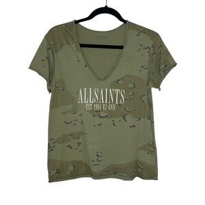 ALLSAINTS Acoustic Emelyn Tee in Camo size Small